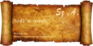 Szám Arnó névjegykártya